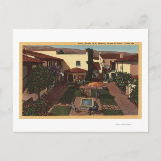 Uitzicht van De la Guerra Patio & Shops Briefkaart (Voorkant)