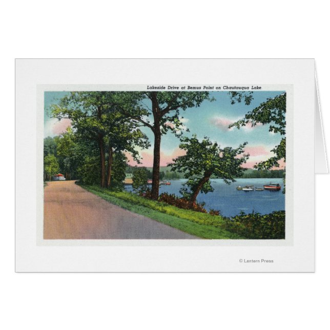 Uitzicht van de Lakeside Drive langs het Chautauqu (Voorkant Horizontaal)