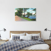Uitzicht van de Lakeside Drive langs het Chautauqu Canvas Afdruk (Insitu (Slaapkamer))