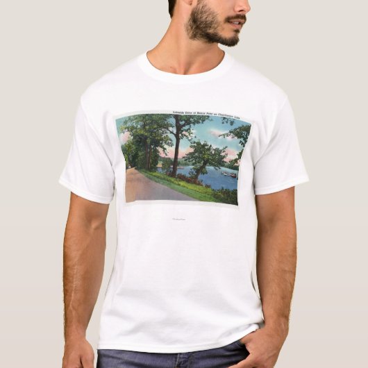 Uitzicht van de Lakeside Drive langs het Chautauqu T-shirt (Voorkant)