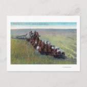 Uitzicht van de landbouwers die met een grote paar briefkaart (Voorkant)