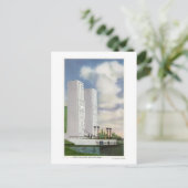 Uitzicht van de landing van de boot en de masten briefkaart (Staand voorkant)