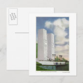 Uitzicht van de landing van de boot en de masten briefkaart (Voorkant / Achterkant)