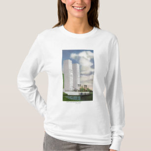 Uitzicht van de landing van de boot en de masten t-shirt