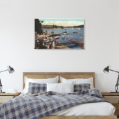 Uitzicht van de landing van het schip, badkuip canvas afdruk (Insitu (Slaapkamer))