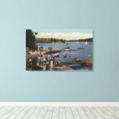 Uitzicht van de landing van het schip, badkuip canvas afdruk (Insitu (Houten vloer))