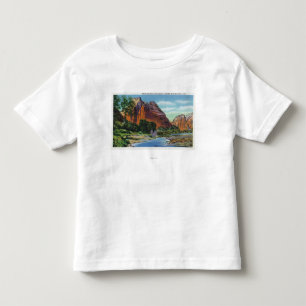 Uitzicht van de landing van Mount Majestic en Ange Kinder Shirts