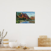 Uitzicht van de landing van Mount Majestic en Ange Poster (Keuken)