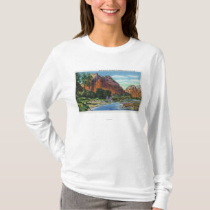 Uitzicht van de landing van Mount Majestic en Ange T-shirt