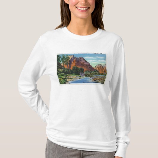 Uitzicht van de landing van Mount Majestic en Ange T-shirt (Voorkant)
