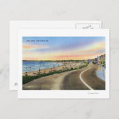 Uitzicht van de lange zanden bij het strand van Yo Briefkaart (Voorkant / Achterkant)