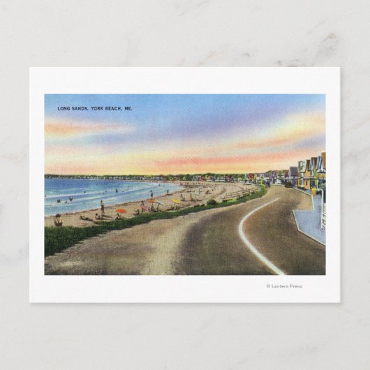 Uitzicht van de lange zanden bij het strand van Yo Briefkaart (Voorkant)