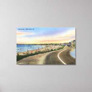 Uitzicht van de lange zanden bij het strand van Yo Canvas Afdruk