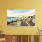 Uitzicht van de lange zanden bij het strand van Yo Canvas Afdruk (Insitu (Woonkamer))