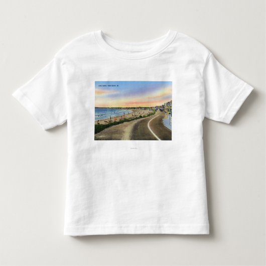 Uitzicht van de lange zanden bij het strand van Yo Kinder Shirts (Voorkant)