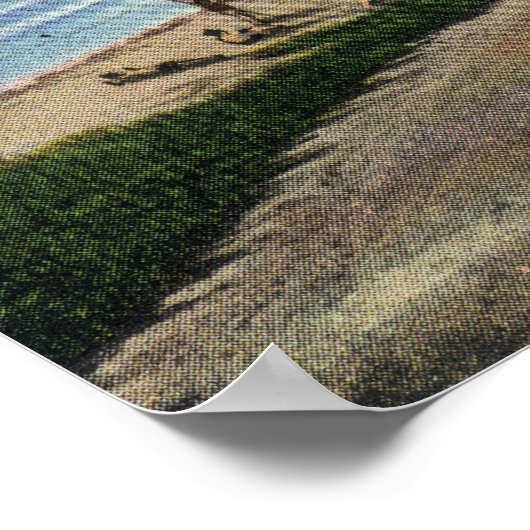 Uitzicht van de lange zanden bij het strand van Yo Poster (Hoek)