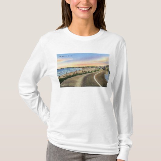 Uitzicht van de lange zanden bij het strand van Yo T-shirt (Voorkant)