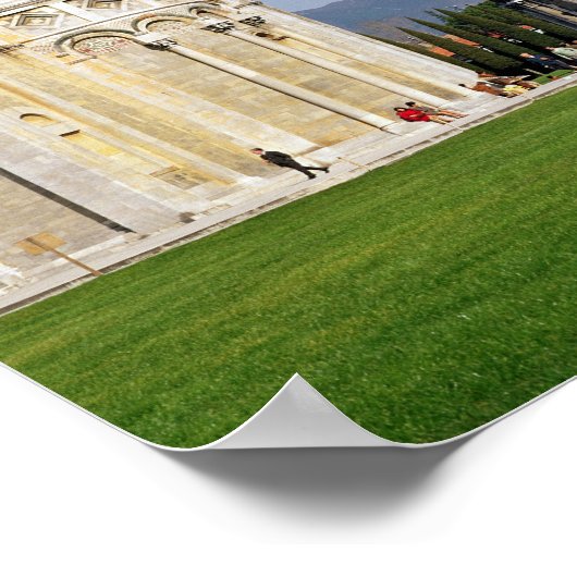 Uitzicht van de Leaning Tower Poster (Hoek)