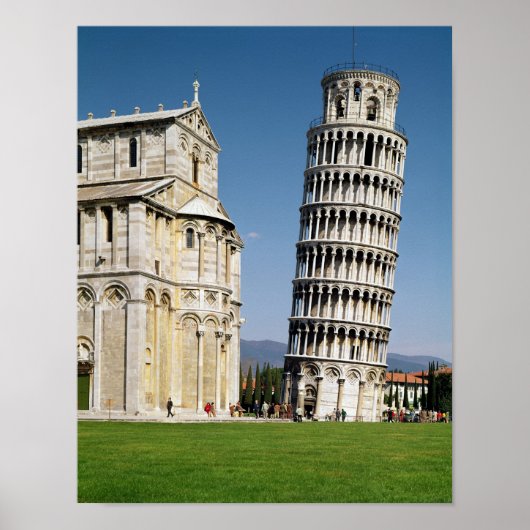 Uitzicht van de Leaning Tower Poster (Voorkant)