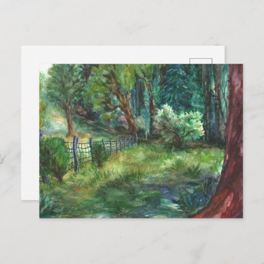 "Uitzicht van de Lodge." Briefkaart (Voorkant / Achterkant)