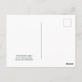 "Uitzicht van de Lodge." Briefkaart (Achterkant)
