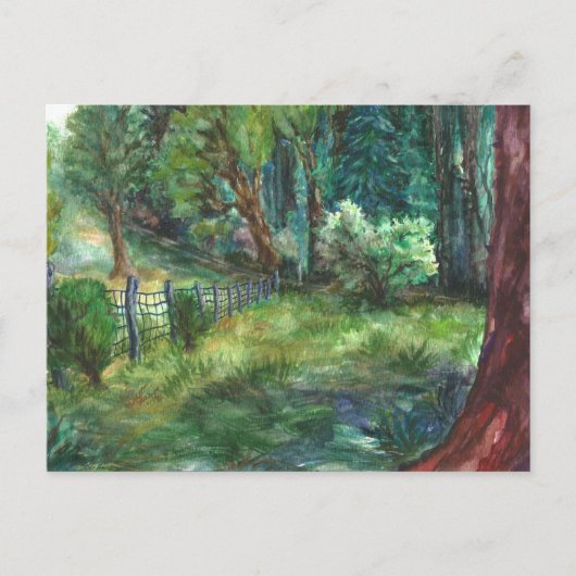 "Uitzicht van de Lodge." Briefkaart (Voorkant)