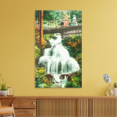 Uitzicht van de Lower FallsShasta Springs, CA Canvas Afdruk (Insitu (Woonkamer))