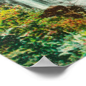 Uitzicht van de Lower FallsShasta Springs, CA Poster (Hoek)