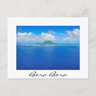 Uitzicht van de lucht boven Bora Bora White briefk Briefkaart