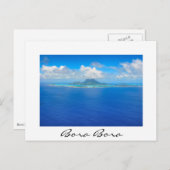 Uitzicht van de lucht boven Bora Bora White briefk Briefkaart (Voorkant / Achterkant)