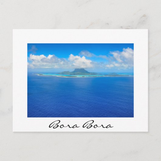 Uitzicht van de lucht boven Bora Bora White briefk Briefkaart (Voorkant)