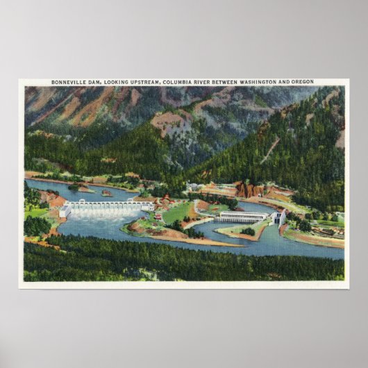 Uitzicht van de lucht die stroomopwaarts van Bonne Poster (Voorkant)