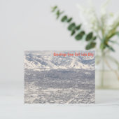 Uitzicht van de lucht - Groeten van het meer van S Briefkaart (Staand voorkant)