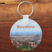 Uitzicht van de lucht in Barcelona, Spanje Sleutelhanger (Voorkant)