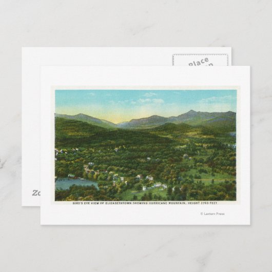 Uitzicht van de lucht in de stad met het orkaangeb briefkaart (Voorkant / Achterkant)