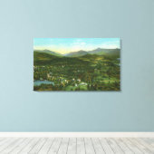 Uitzicht van de lucht in de stad met het orkaangeb canvas afdruk (Insitu (Houten vloer))