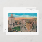 Uitzicht van de lucht in de stad Oakland, CA Briefkaart (Voorkant / Achterkant)