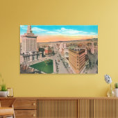 Uitzicht van de lucht in de stad Oakland, CA Canvas Afdruk (Insitu (Woonkamer))