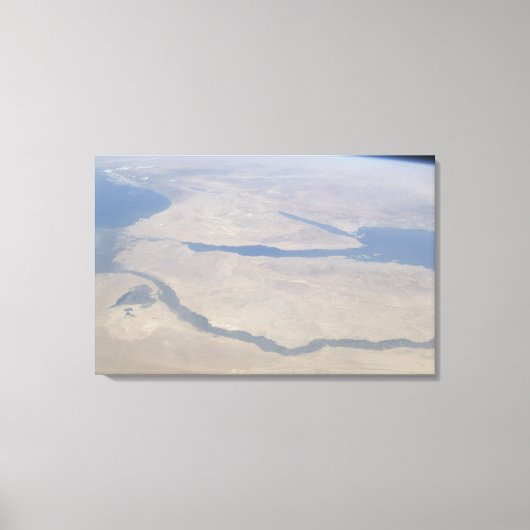 Uitzicht van de lucht in Egypte en het schiereilan Canvas Afdruk (Voorkant)