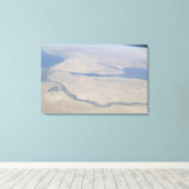 Uitzicht van de lucht in Egypte en het schiereilan Canvas Afdruk (Insitu (Houten vloer))