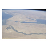 Uitzicht van de lucht in Egypte en het schiereilan Foto Afdruk (Voorkant)