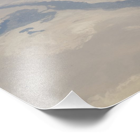 Uitzicht van de lucht in Egypte en het schiereilan Foto Afdruk (Hoek)