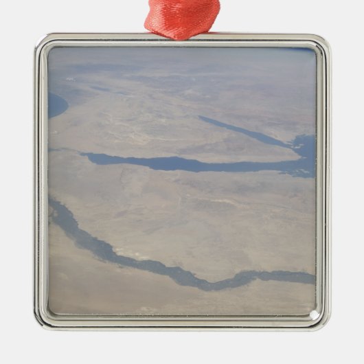 Uitzicht van de lucht in Egypte en het schiereilan Metalen Ornament (Voorkant)