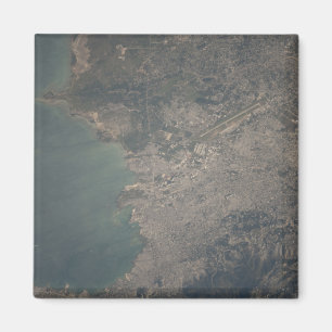 Uitzicht van de lucht in het gebied Port-au-Prince Magneet