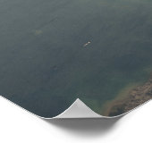 Uitzicht van de lucht in het gebied Port-au-Prince Poster (Hoek)