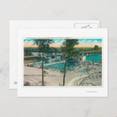 Uitzicht van de lucht in het zwemgebied briefkaart (Voorkant / Achterkant)