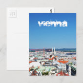 Uitzicht van de lucht in Wenen, Oostenrijk Briefkaart (Voorkant / Achterkant)