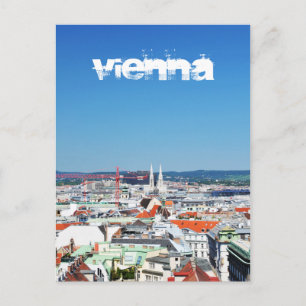 Uitzicht van de lucht in Wenen, Oostenrijk Briefkaart