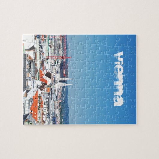 Uitzicht van de lucht in Wenen, Oostenrijk Legpuzzel (Horizontaal)