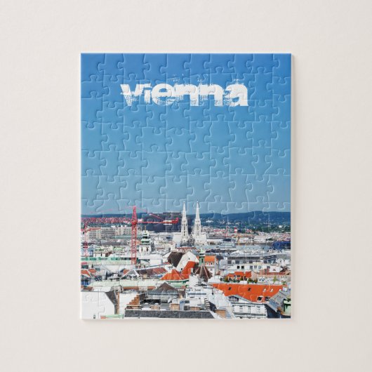 Uitzicht van de lucht in Wenen, Oostenrijk Legpuzzel (Verticaal)